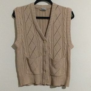 Vintage Button-Up Sweater Vest